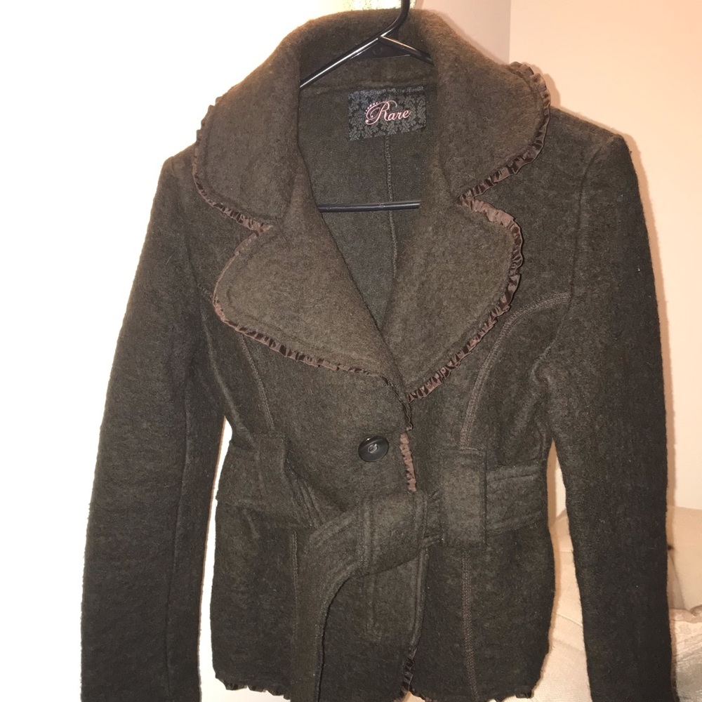 Olive green wool blazer